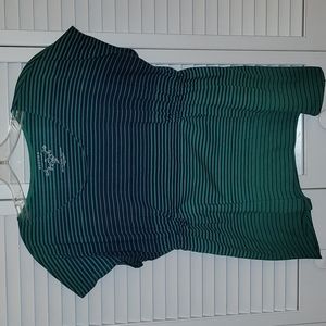 Sonoma navy and green striped tshirt